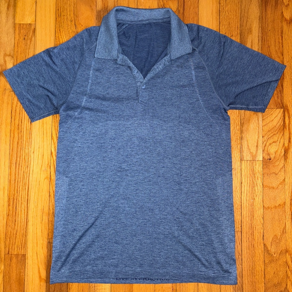 Lululemon Metal Vent Polo Shirt Medium Blue